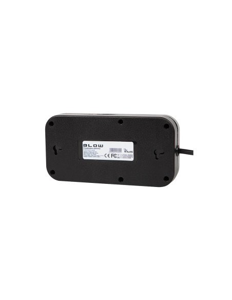 Ilgintuvas BLOW PS-330S, 3 lizdai, 4 × USB, USB-C, jungiklis, 3 m, juo