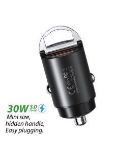 Automobilinis įkroviklis REMAX RCC110 Mini 30W USB + USB-C, greitas 2
