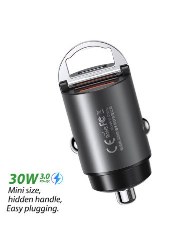 REMAX Fast Car Charger Mini 30W USB + USB-C RCC110