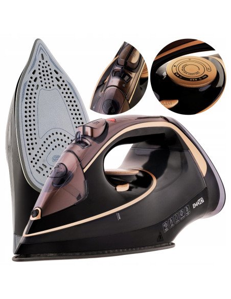 EMAVO Power Steam 3000 W steam iron, ceramic soleplate