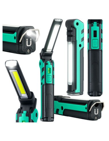 Akumuliatorinė darbo lempa EMAVO EV-Z01, LED ir COB, 400 lm, magnetas