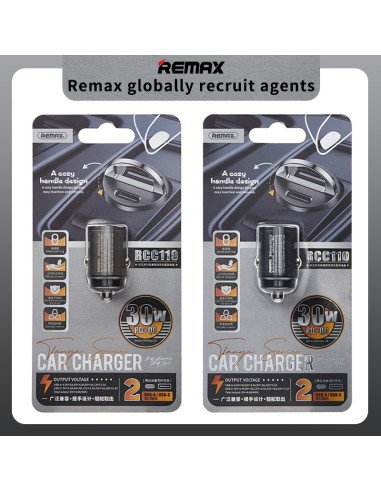 REMAX Fast Car Charger Mini 30W USB + USB-C RCC110 — view 3