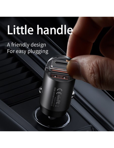REMAX Fast Car Charger Mini 30W USB + USB-C RCC110 — view 9