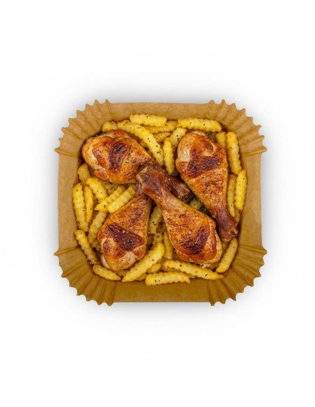 Berdsen Air Fryer Paper Liners 20×20 cm, 100 pcs