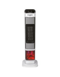 Hausberg HB-8219AB Digital Fireplace Heater with Fan 2000 W, White