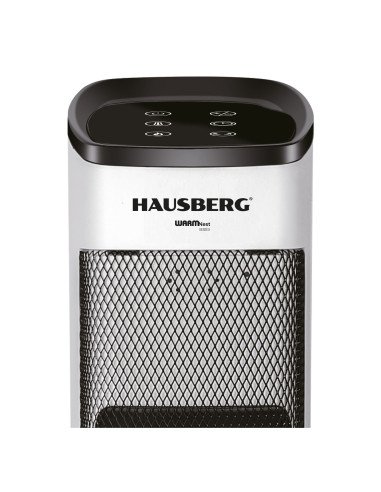 Hausberg HB-8219AB Digital Fireplace Heater with Fan 2000 W, White