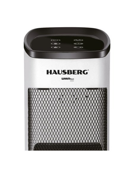 Hausberg HB-8219AB Digital Fireplace Heater with Fan 2000 W, White