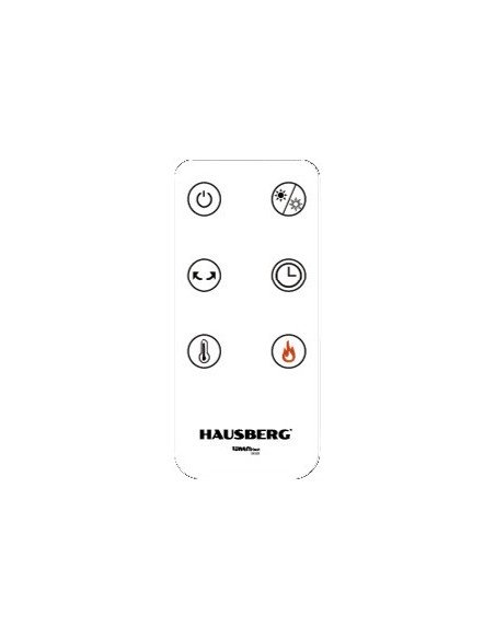 Hausberg HB-8219AB Digital Fireplace Heater with Fan 2000 W, White