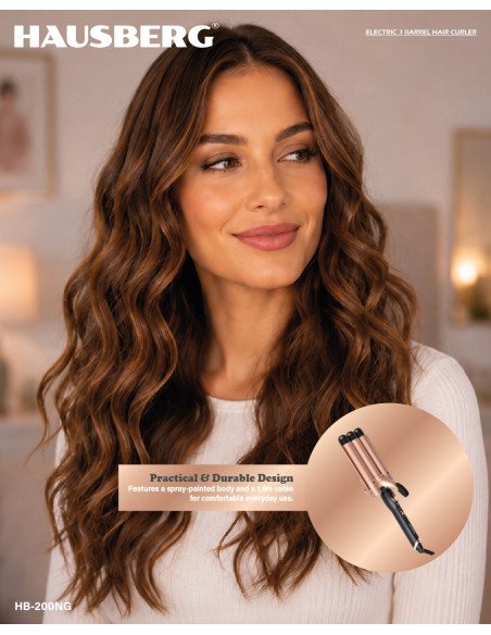 Hausberg HB-200NG 3 Barrel Hair Curler 65 W