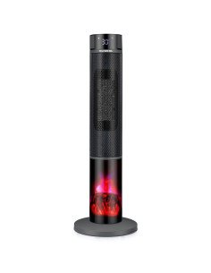 Hausberg HB-8228NG Digital Fireplace Tower Heater with Fan 2000 W, Black