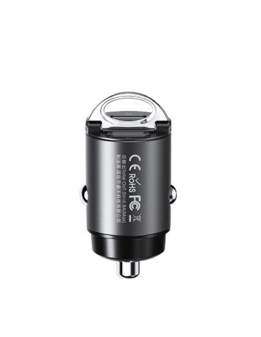 Automobilinis įkroviklis REMAX RCC332 30W PD+QC 2×USB-C, greitas — vaizdas 2