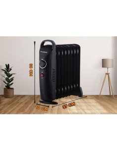 Mini alyvinis radiatorius Hausberg HB-8945NG, 9 sekcijos, 1200 W 2
