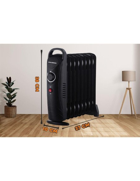 Mini alyvinis radiatorius Hausberg HB-8945NG, 9 sekcijos, 1200 W