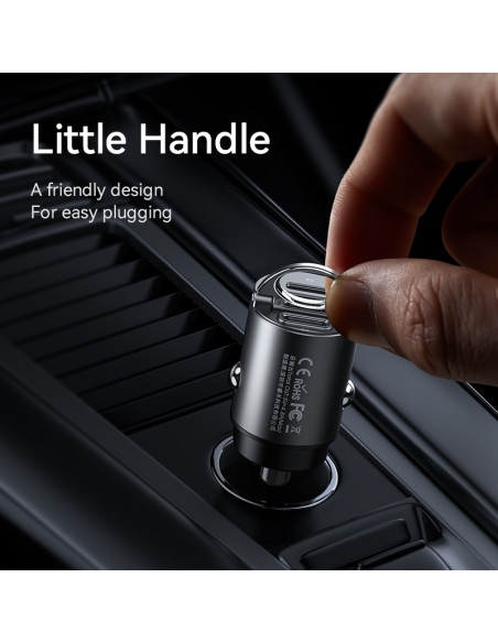 REMAX 30W PD+QC 2Type-C Fast Car Charger RCC332