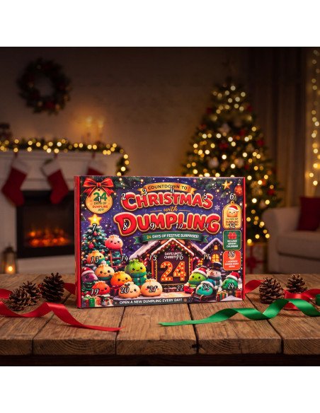 Raudonas squishy advento kalendorius Christmas with Dumpling
