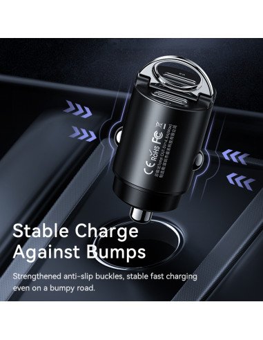 REMAX Fast Car Charger 30W PD+QC 2×USB-C RCC332 — view 8