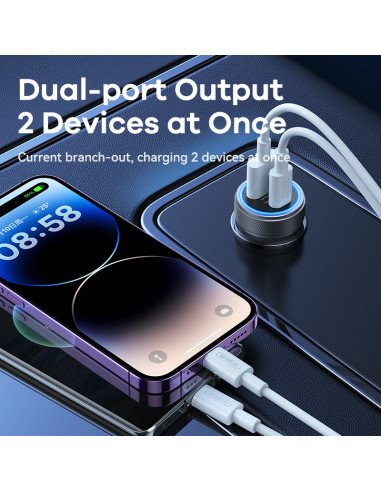 REMAX Fast Car Charger 30W PD+QC USB + USB-C RCC335 Tarnish — view 4