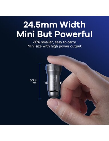 REMAX Fast Car Charger 30W PD+QC USB + USB-C RCC335 Tarnish — view 11