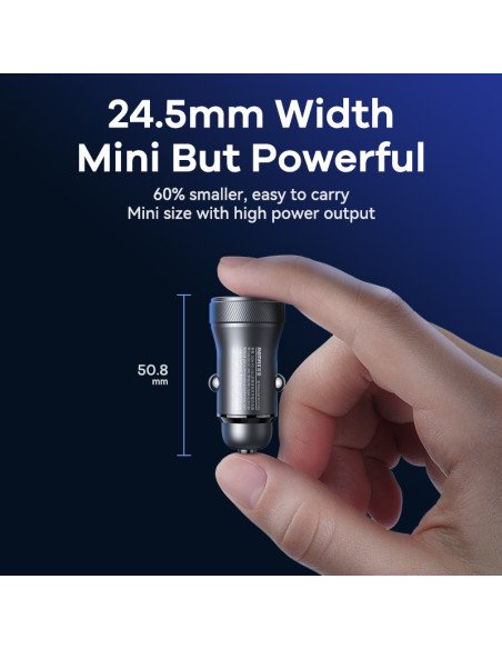 REMAX Fast Car Charger 30W PD+QC USB + USB-C RCC335 Tarnish — view 11