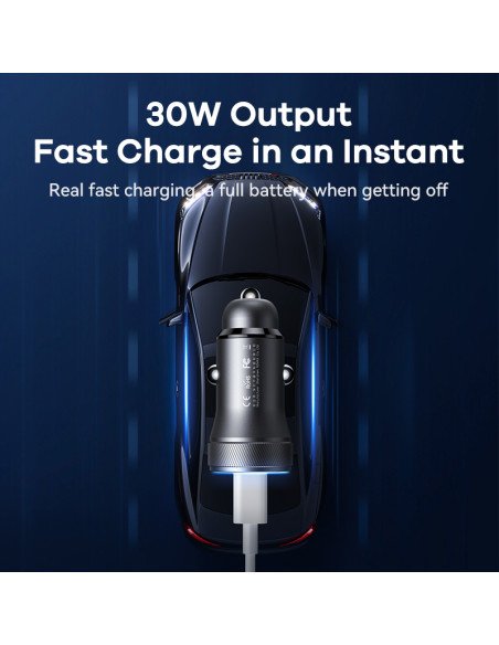 REMAX Fast Car Charger 30W PD+QC USB + USB-C RCC335 Tarnish — view 10