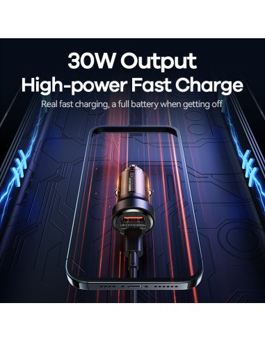 REMAX Fast Car Charger 30W PD+QC Cyberpunk RCC338 — view 3