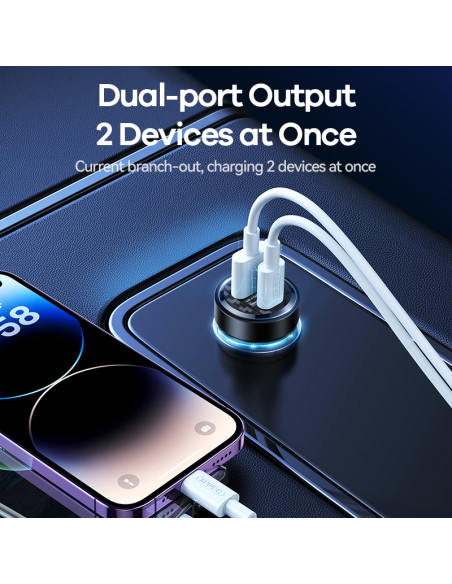 REMAX Walking Series 30W PD+QC Cyberpunk greitas automobilinis įkroviklis RCC338