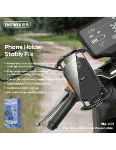 REMAX Fiyo serijos motorolerio telefono laikiklis RM-C01 2