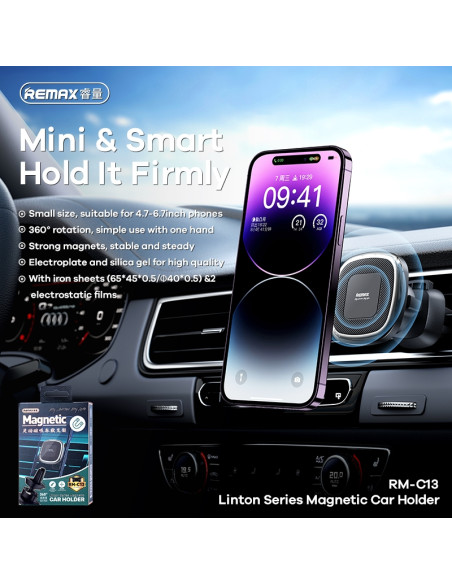 REMAX Linton serijos magnetinis automobilinis telefono laikiklis RM-C13