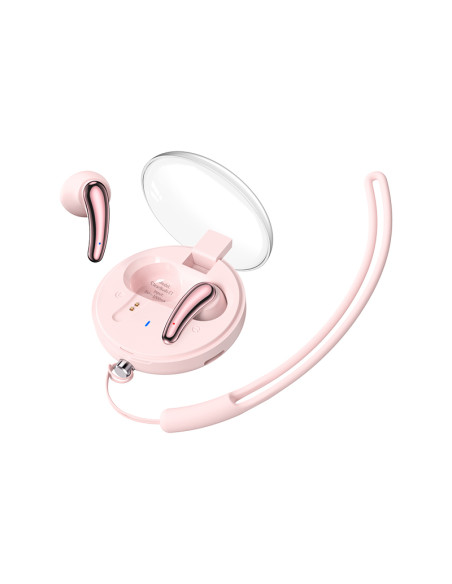 REMAX Elves Series Clear True Wireless Earbuds for Music & Call ClearBuds C1 PINK