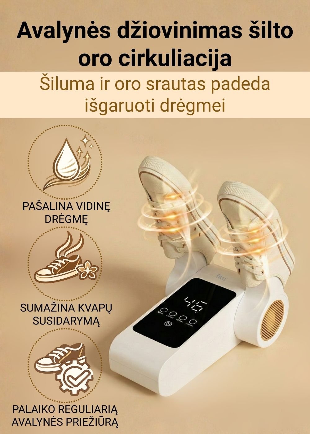 FIT2 batų džiovintuvas Z2 &ndash; greitas ir saugus elektrinis avalynės džiovintuvas